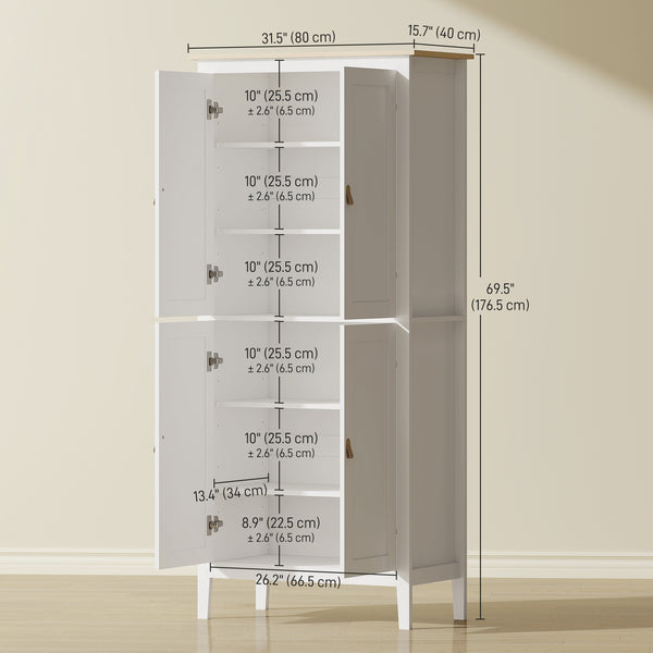 Storage unit with motion sensor and LED lighting, white