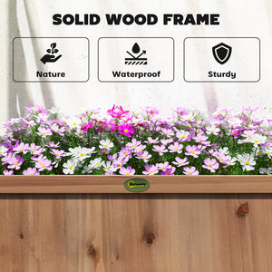 Jardinière surélevée avec treillis en arche, bois brun foncé