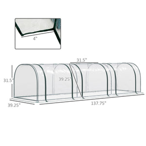 Mini transparent PVC garden tunnel greenhouse