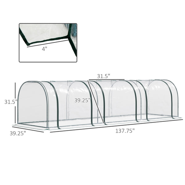 Mini transparent PVC garden tunnel greenhouse