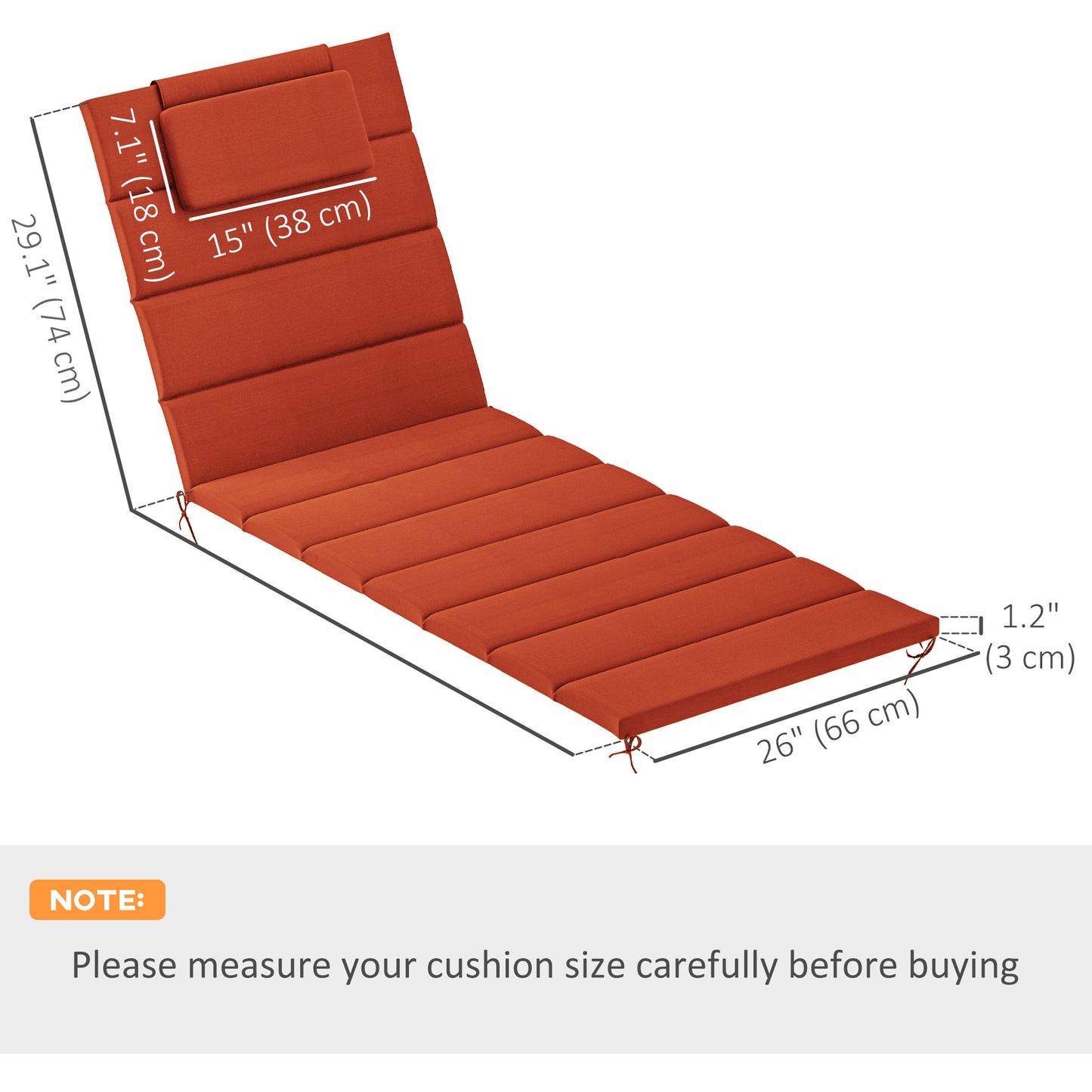 Coussins de chaise longue, lot de 2, pliables, UPF50+, 203 x 66 cm, bordeaux