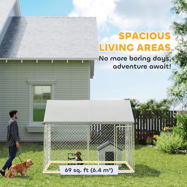 Enclos extérieur robuste en acier galvanisé avec toit étanche