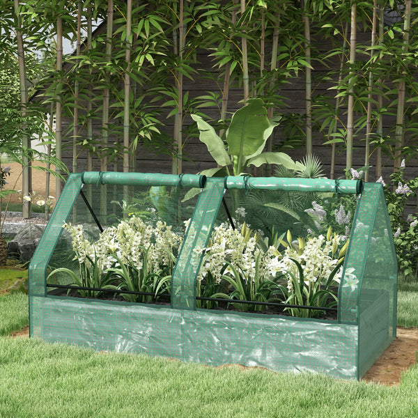 Jardinière surélevée en métal avec mini-serre intégrée