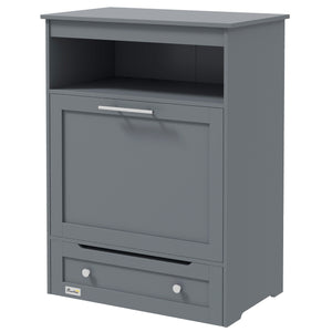 Armoire de rangement pour nourriture avec gamelles surélevées, grise