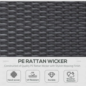 7-piece rattan patio furniture set, modular furniture, navy blue