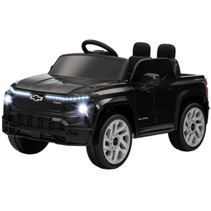 Chevrolet Silverado électrique RST 12V sous licence avec télécommande, noir