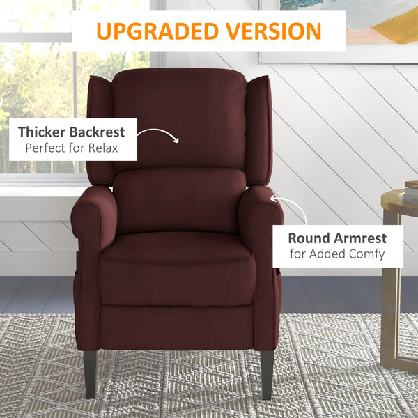 Fauteuil inclinable à dossier relevable de massage, marron