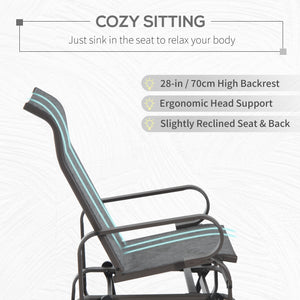 Fauteuil à bascule, marron/gris