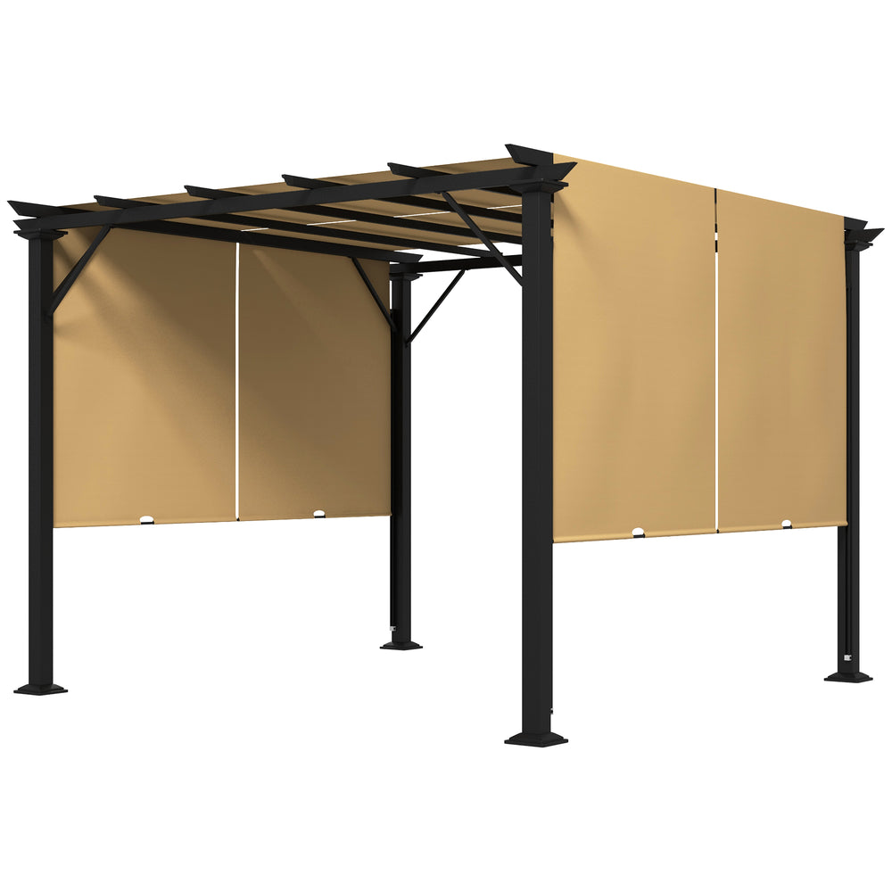 Pergola rétractable 10 x 10, marron