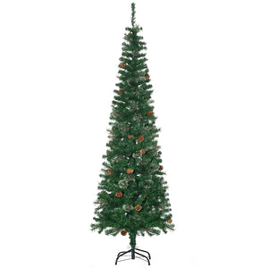 Sapin de Noël artificiel de 6,5 pieds avec pommes de pin