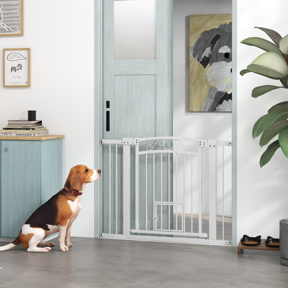 Dog gate with small door