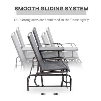 Outsunny 2-seater sliding garden bench