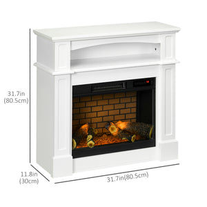 Cheminée électrique avec manteau blanc de 700 W/1 400 W