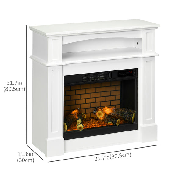 Cheminée électrique avec manteau blanc de 700 W/1 400 W