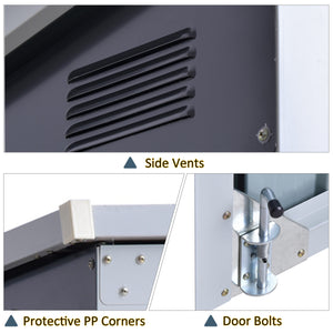 Abri de jardin pour poubelle, avec portes et couvercle verrouillables, noir