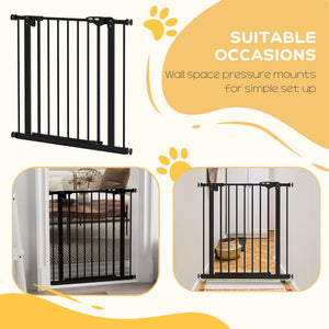 Barrière pour animaux de compagnie, noire