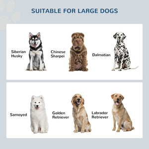 PawHut Raised Dog Bowls for Large Dogs, with Stand, Storage, 2 Stainless Steel Bowls, Black, 60 x 30 x 35 cm