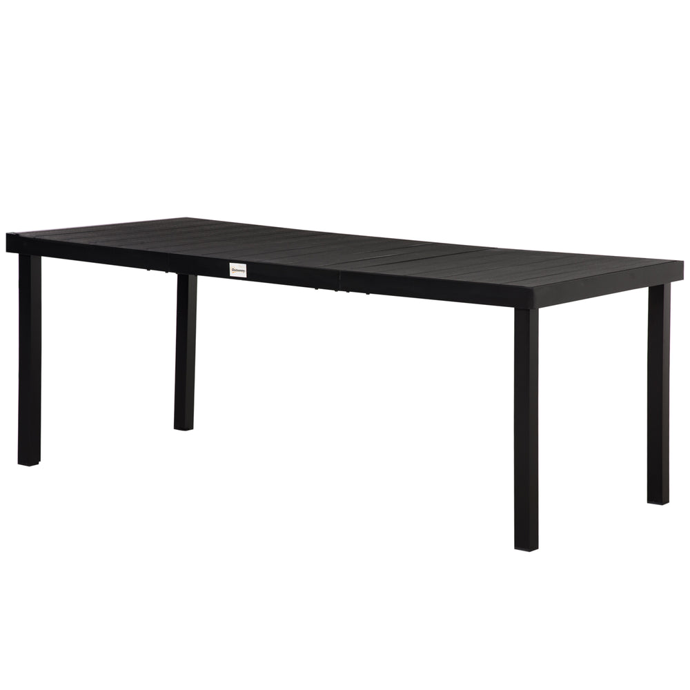 Table de jardin rectangulaire en aluminium, noire