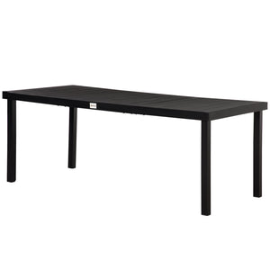 Table de jardin rectangulaire en aluminium, noire