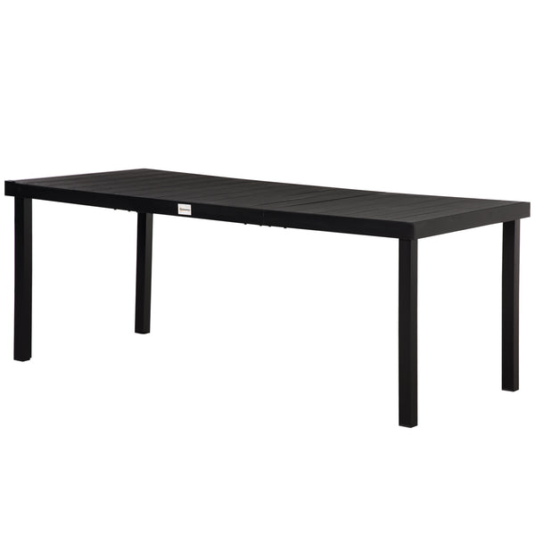 Table de jardin rectangulaire en aluminium, noire