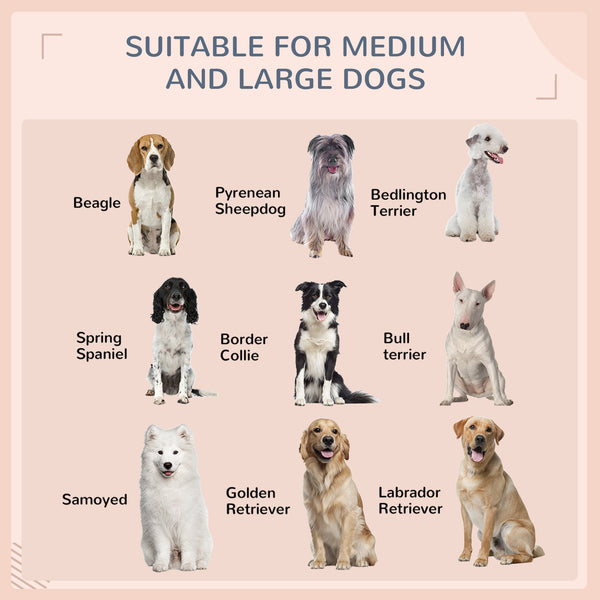 Outdoor Dog House Wicker Dog Bed with Soft Cushion Washable Cover, for Medium Large Dogs Indoor Outdoor, Cream White
