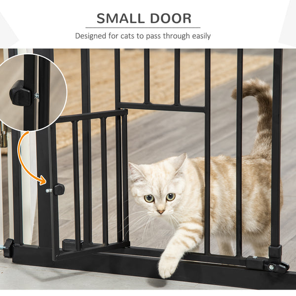 Barrière rétractable extra large à fixation par pression avec chatière
