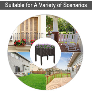 Potager surélevé en PP, marron