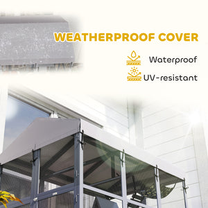 Enclos avec fond anti-fugue et nettoyage facile, gris