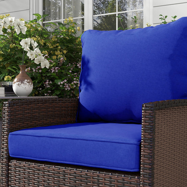 Lot de 4 coussins de rechange pour chaise de patio avec dossier, bleu marine
