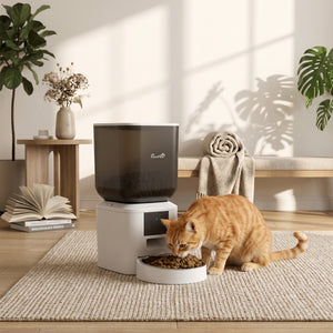 Automatic Cat Feeder, 2.4G WiFi, Smart APP Control, 8L Pet Feeder Dispenser, 1-10 Meals with 10s Meal Call Back