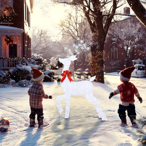 Renne de Noël lumineux de 1,3 m