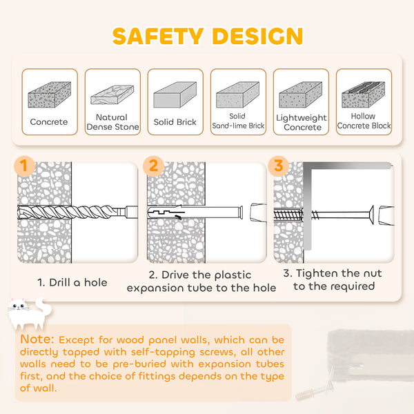 2.6 m (8.5 ft) 5-level cat tree with scratching post, dark grey