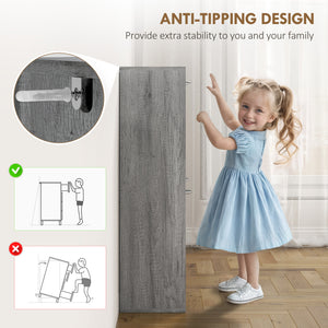 Meuble à chaussures avec 4 tiroirs rabattables, pouvant contenir 12 paires de chaussures, gris