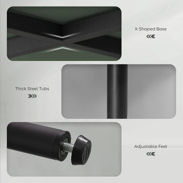 Set of 2 upholstered bar stools in corduroy, green