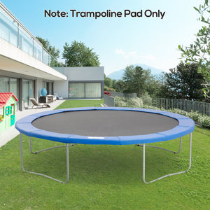 12ft Trampoline Spring Cover, Plastic Trampoline Replacement Pad Gym Bounce Jump Cover EPE Foam Safety Guard Padding Outdoor, Blue