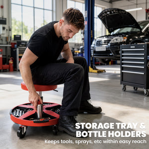 Red Mechanic's Rolling Stool