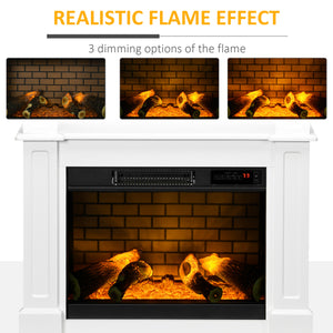 Cheminée électrique avec manteau blanc de 700 W/1 400 W