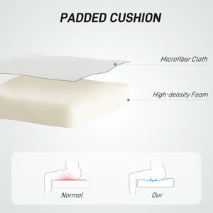Chaise de bureau sans accoudoirs pivotante à 360°, hauteur et inclinaison réglables, blanc crème