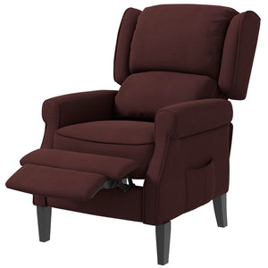 Fauteuil inclinable à dossier relevable de massage, marron