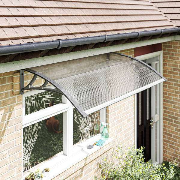 Auvent de porte et fenêtre de 3,6 x 2 pieds, transparent
