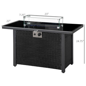 Table foyer au propane 50 000 BTU, noir