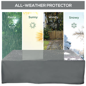 Patio Furniture Covers Waterproof for Lounge Chair Set, 600D Heavy Duty Oxford Patio Cover, 80.7" x 75.6" x 24", Grey