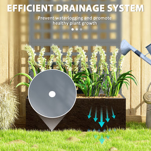 Galvanized raised planter with trellis for climbing plants, vegetables and vines