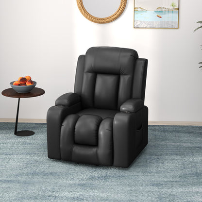 Fauteuil releveur électrique, inclinable avec repose-pieds, télécommande et porte-gobelets, gris