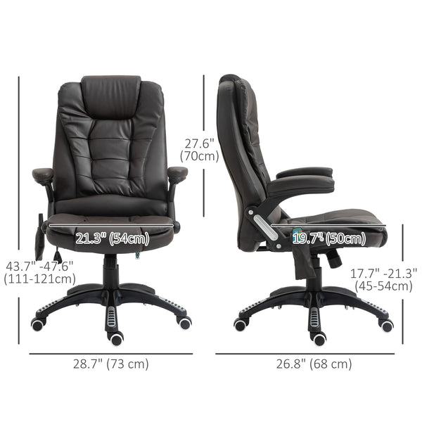 Fauteuil de bureau, chauffante, ergonomique, massante, pivotante, vibrante en similicuir