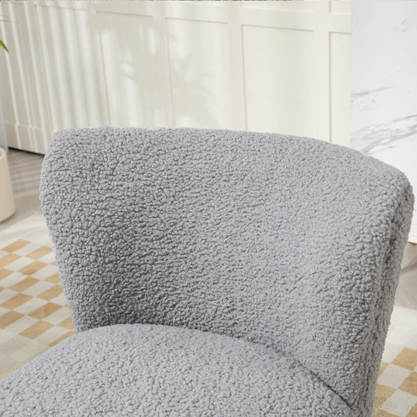 Fauteuil de salon avec rembourrage moelleux et pieds dorés, gris anthracite