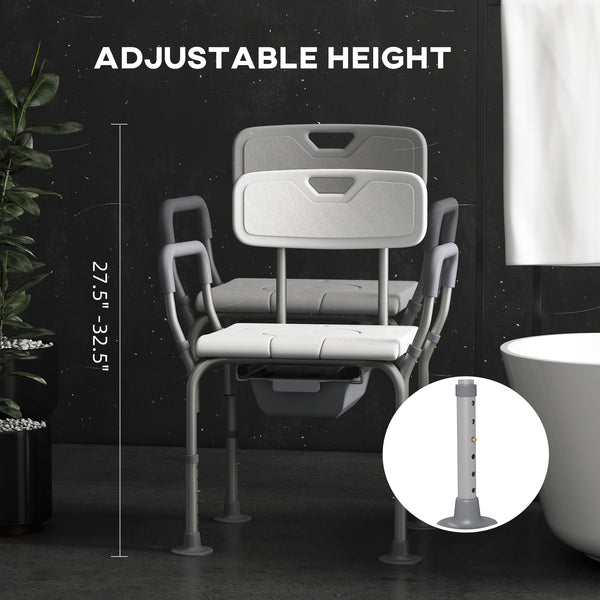 3 in 1 Shower Chair with Adjustable Backrest