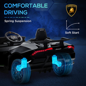 Licensed Lamborghini Huracan 12V with remote control, black