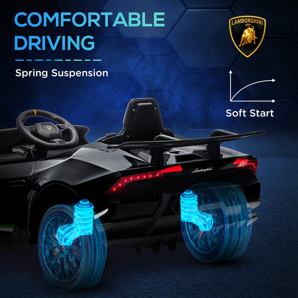 Licensed Lamborghini Huracan 12V with remote control, black