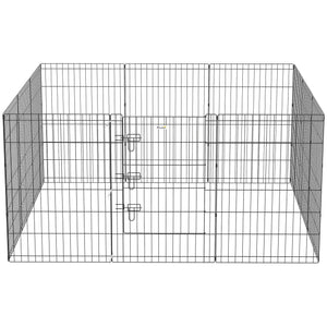 Foldable metal playpen with 12 panels